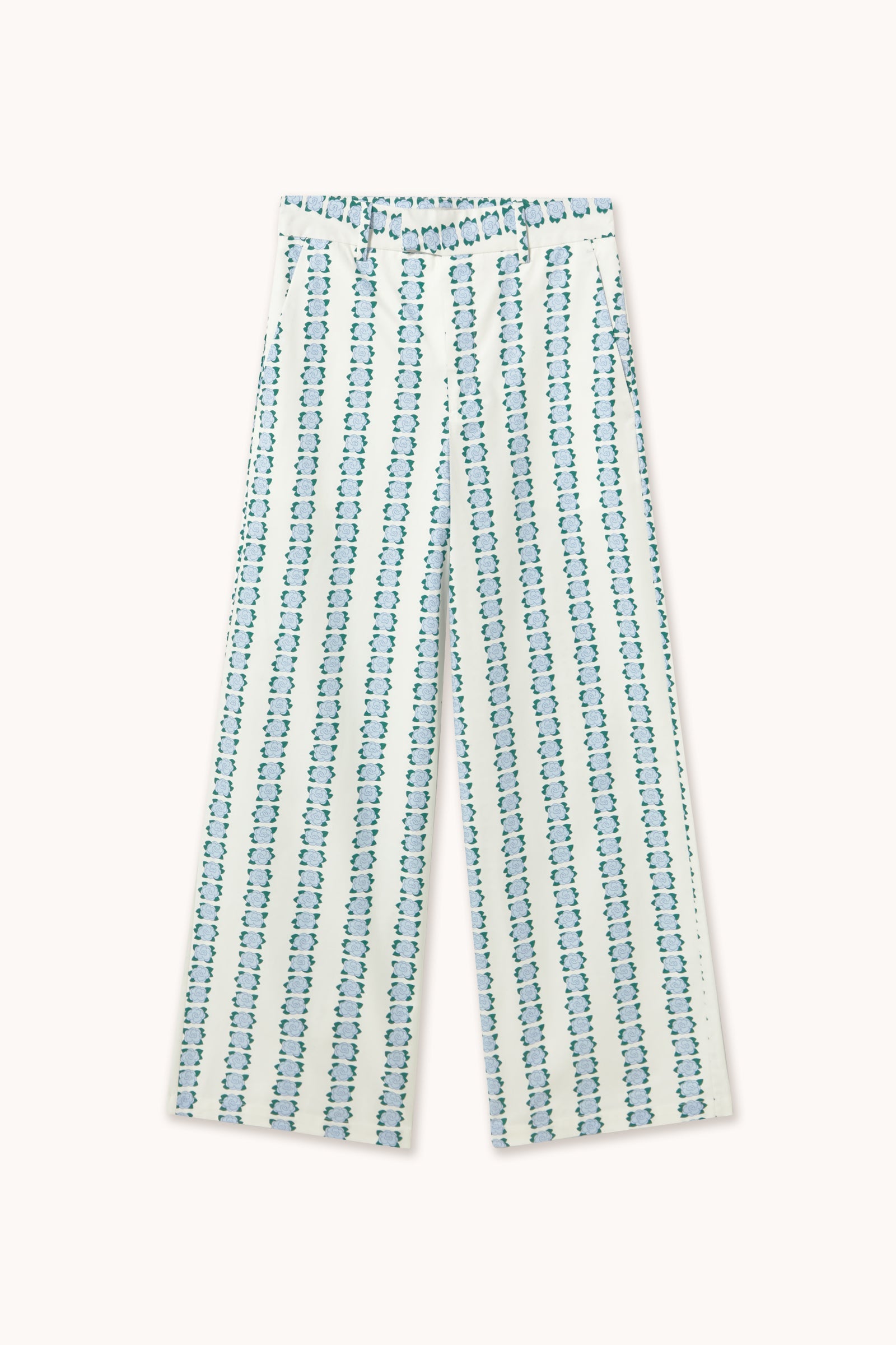 FLOWERS TWILL TROUSERS
