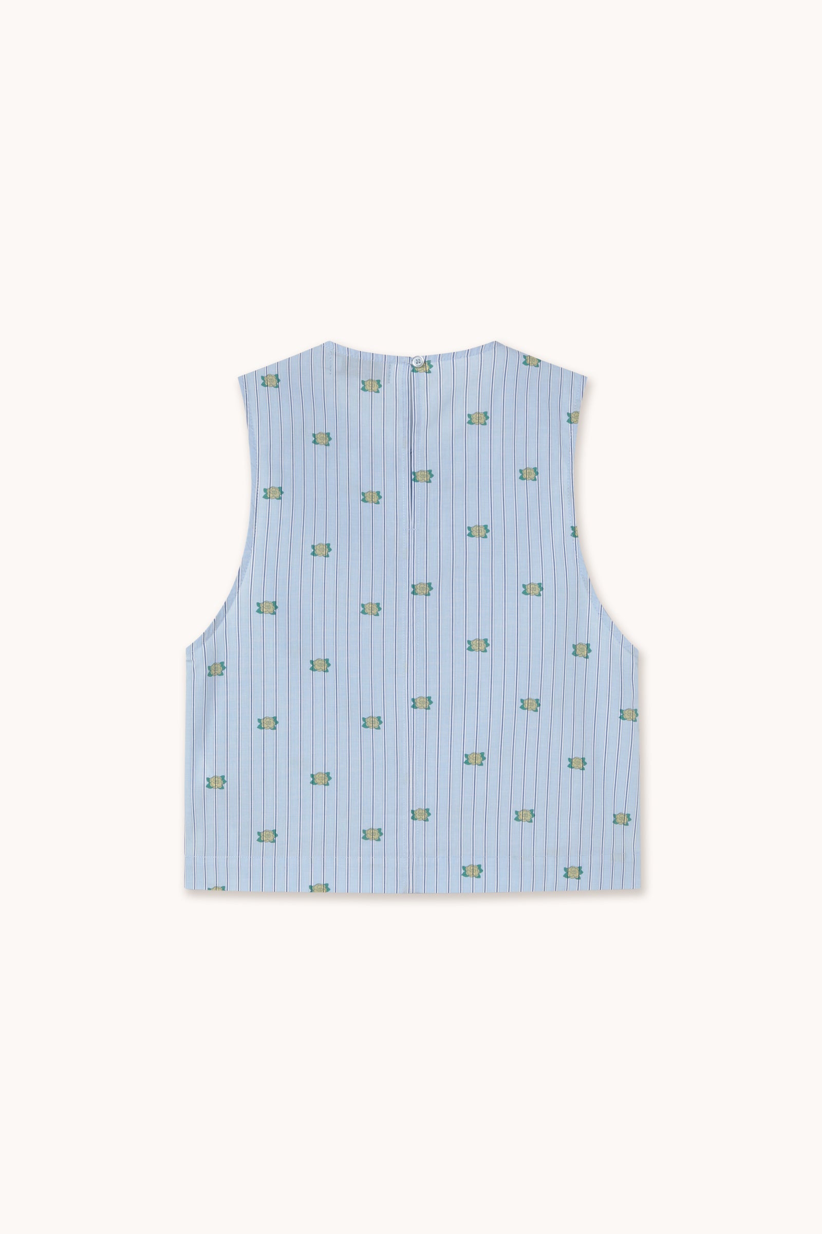 MINI FLOWERS STRIPED FRILLS TOP