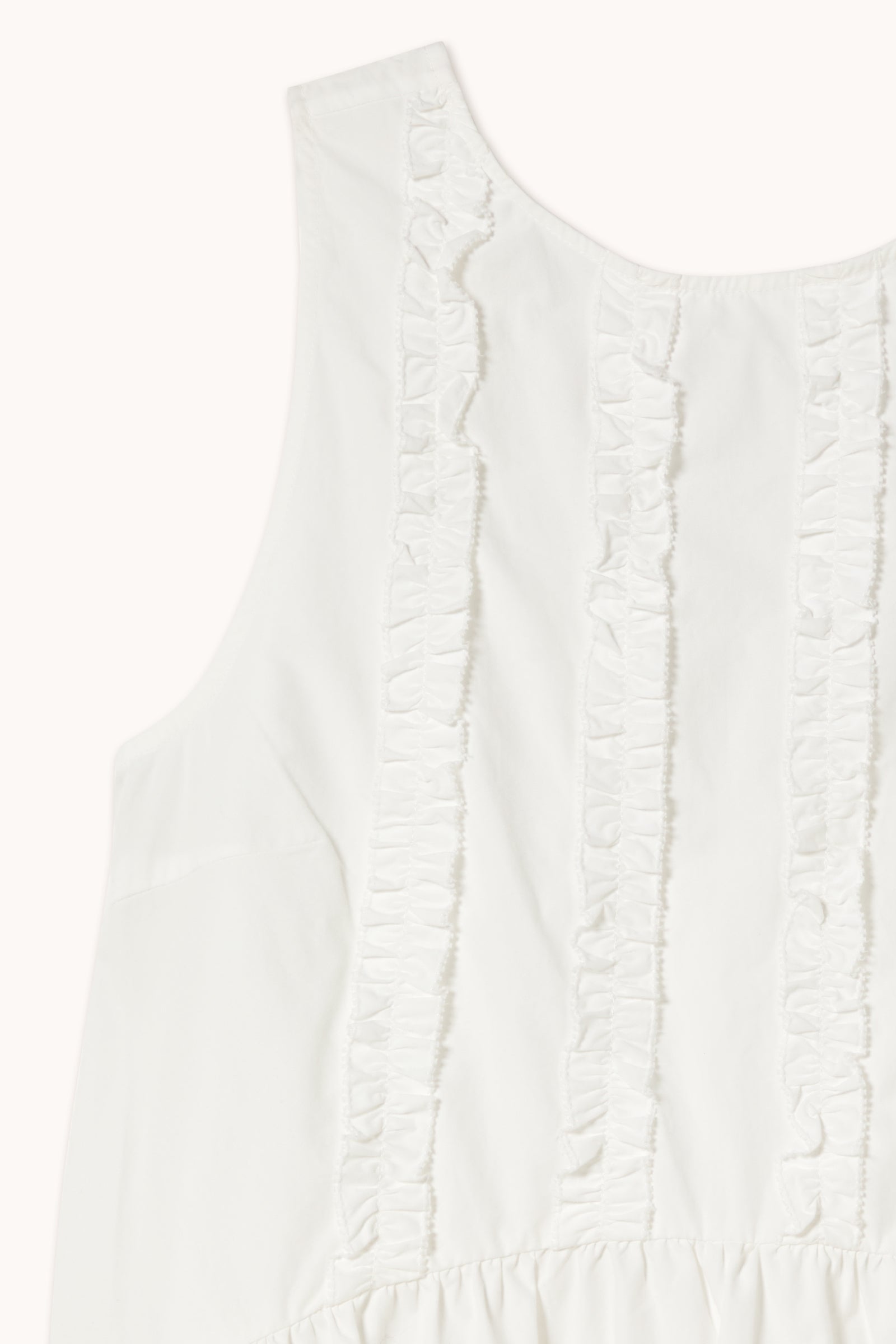 LOW BACK FRILLS DRESS
