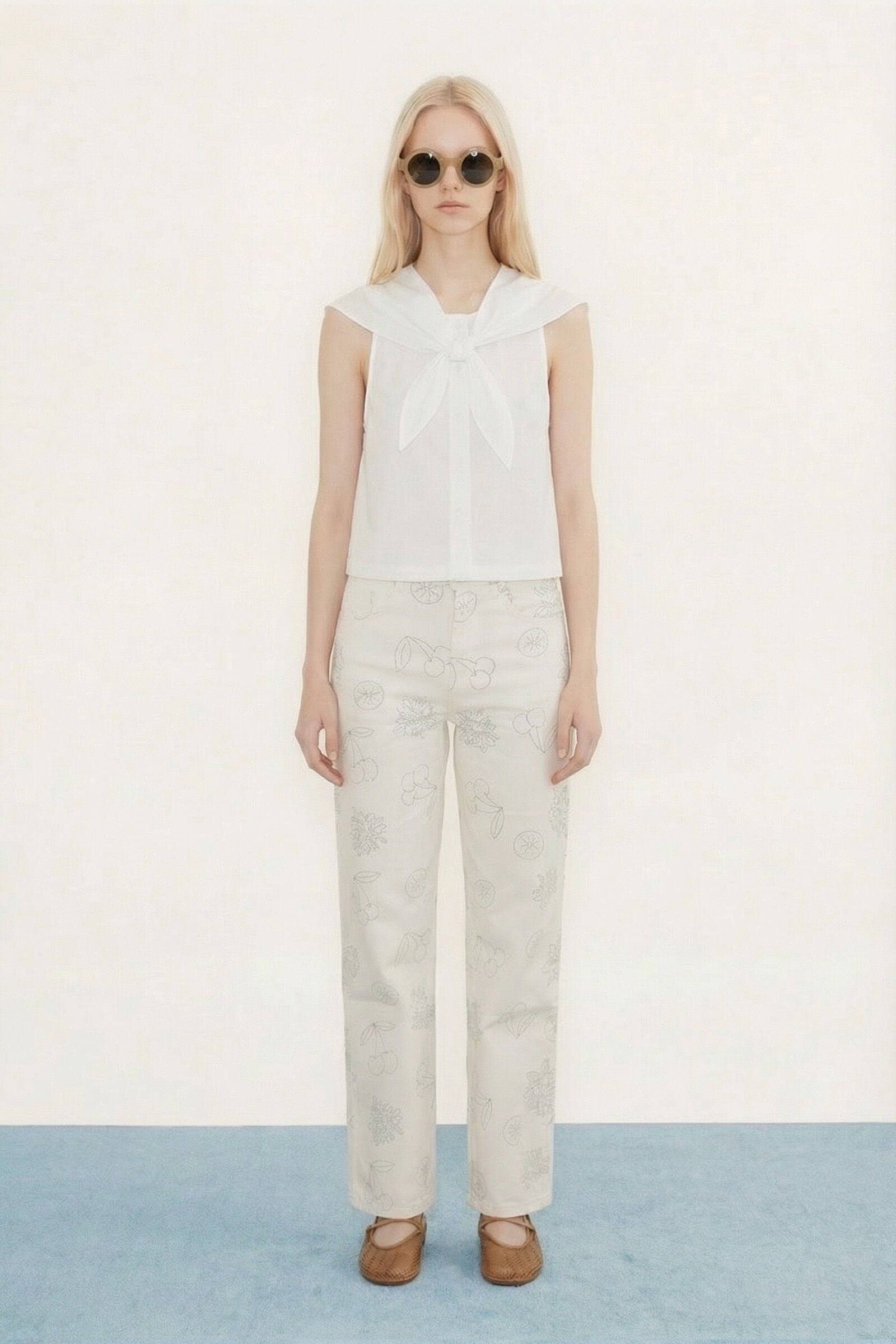 SCARF NECK BLOUSE