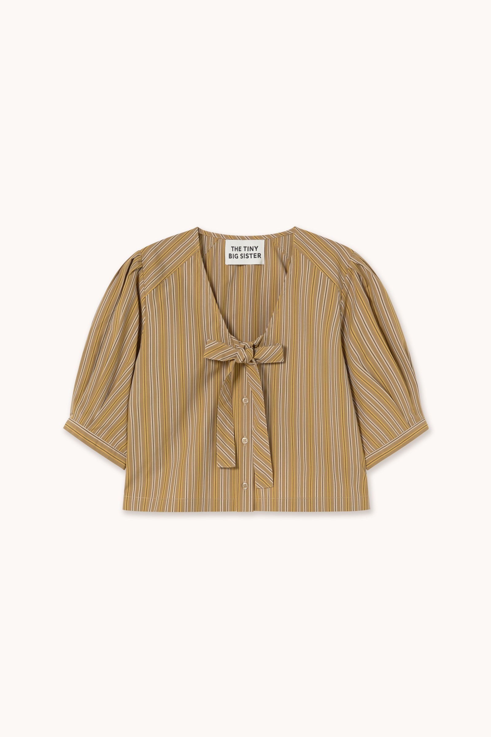 STRIPED BOW BLOUSE