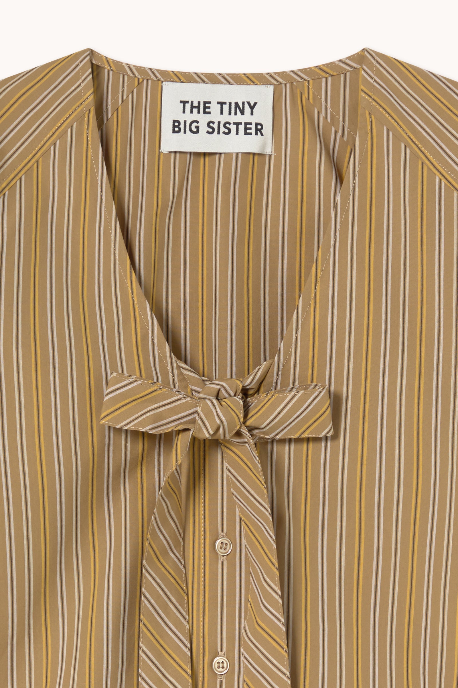 STRIPED BOW BLOUSE