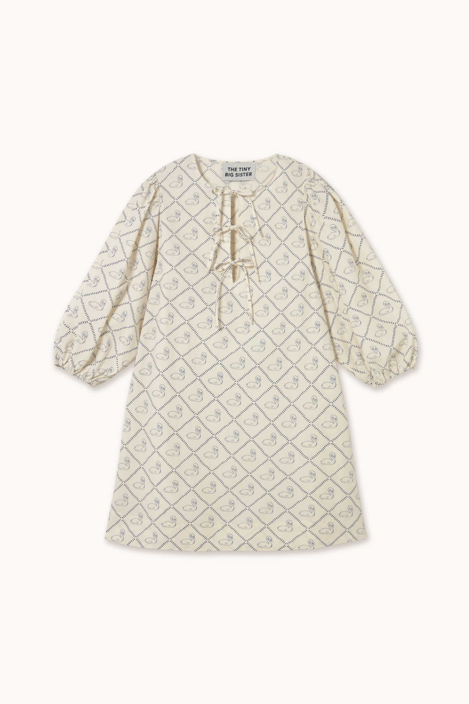SWANS PUFF SLEEVES DRESS
