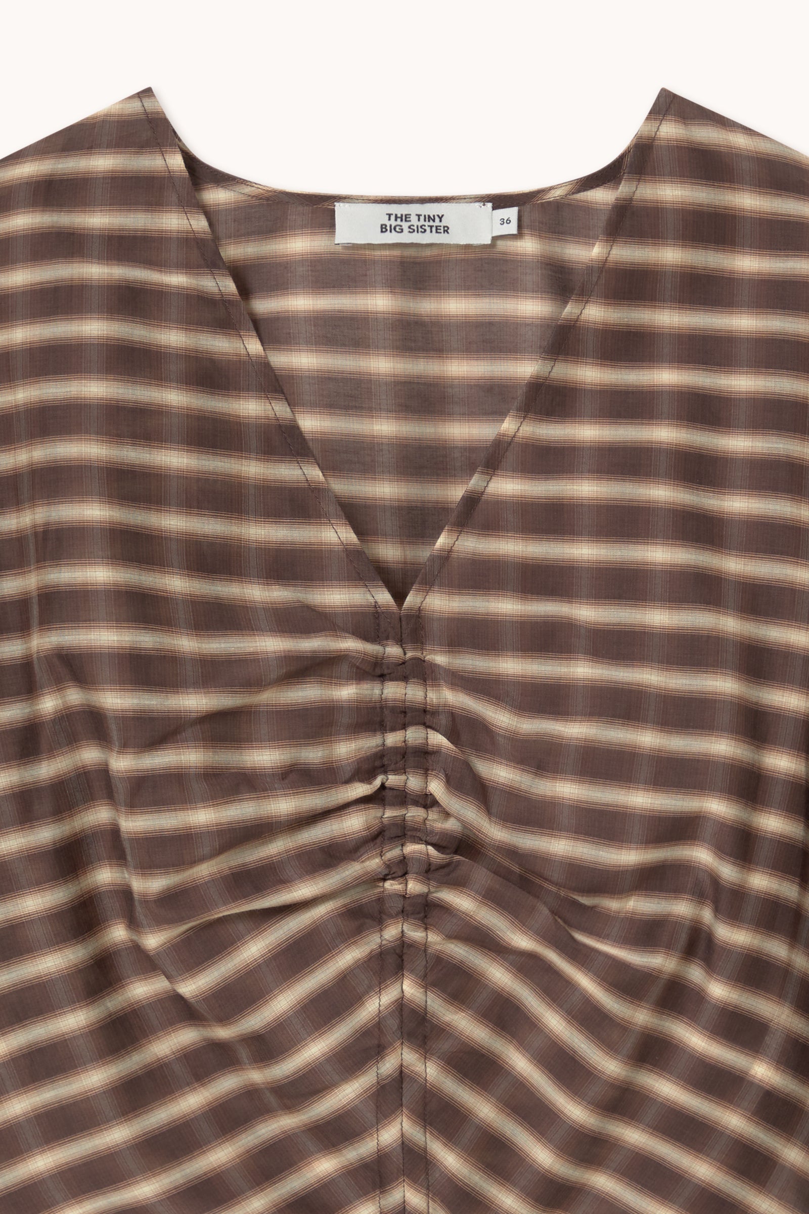 CHECK V-NECK BLOUSE