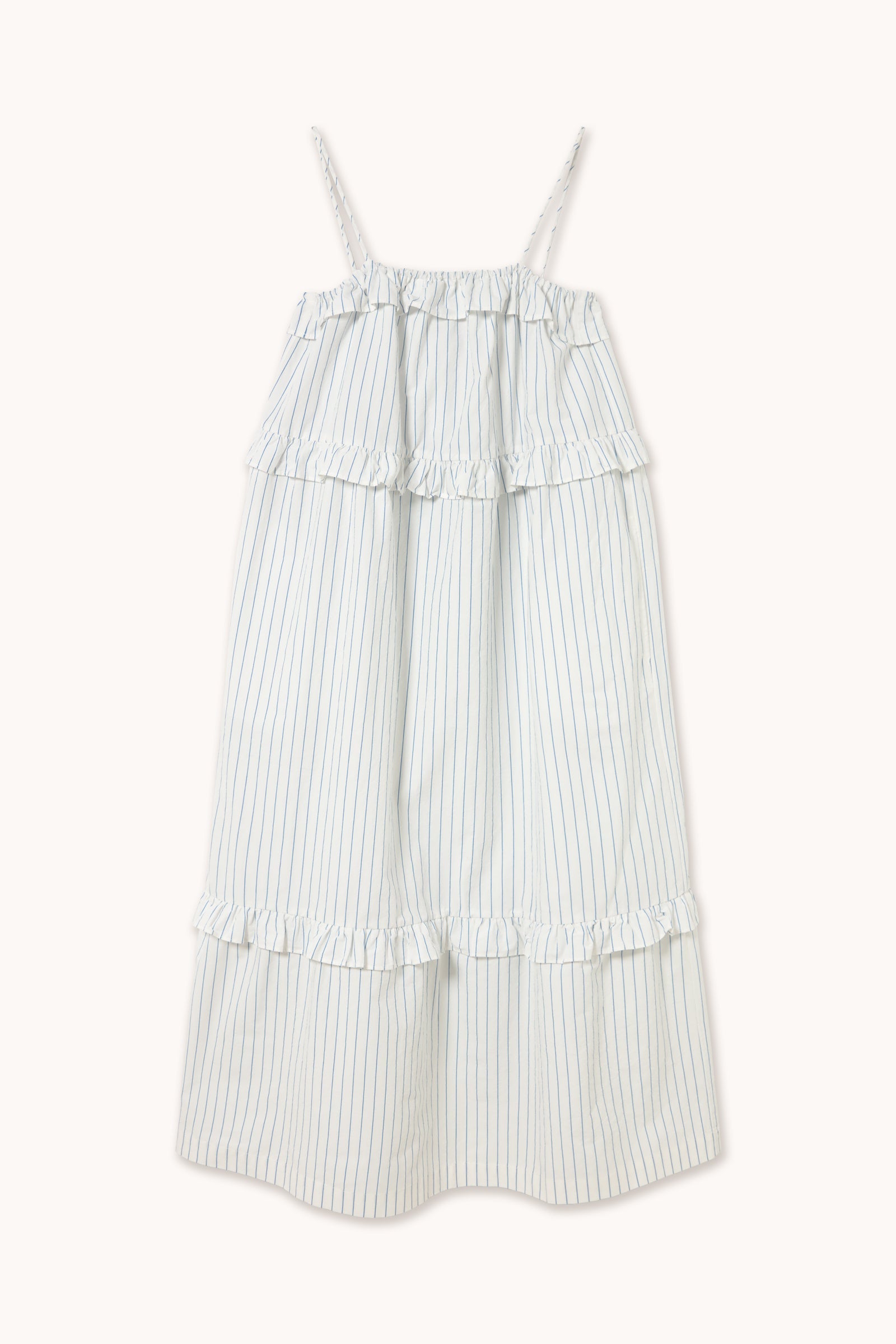 STRIPED TIERED DRESS