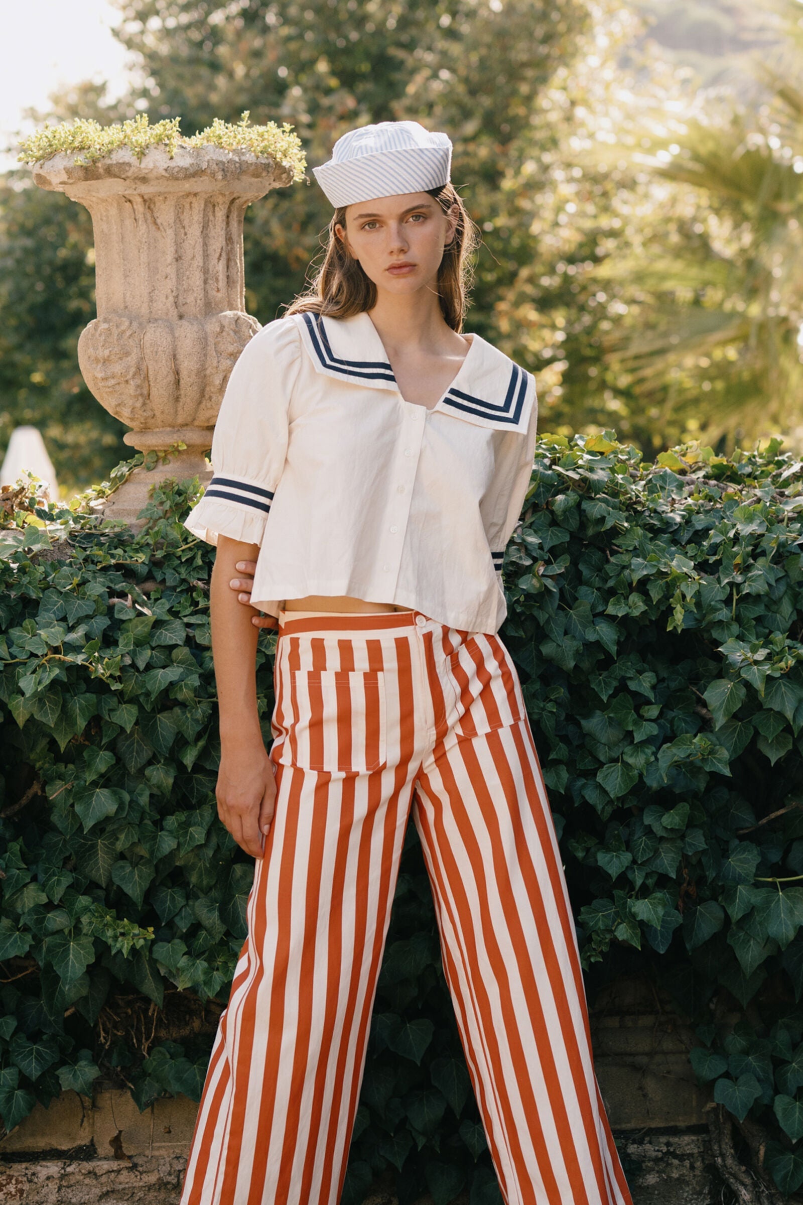 STRIPED POCKETS PANTS
