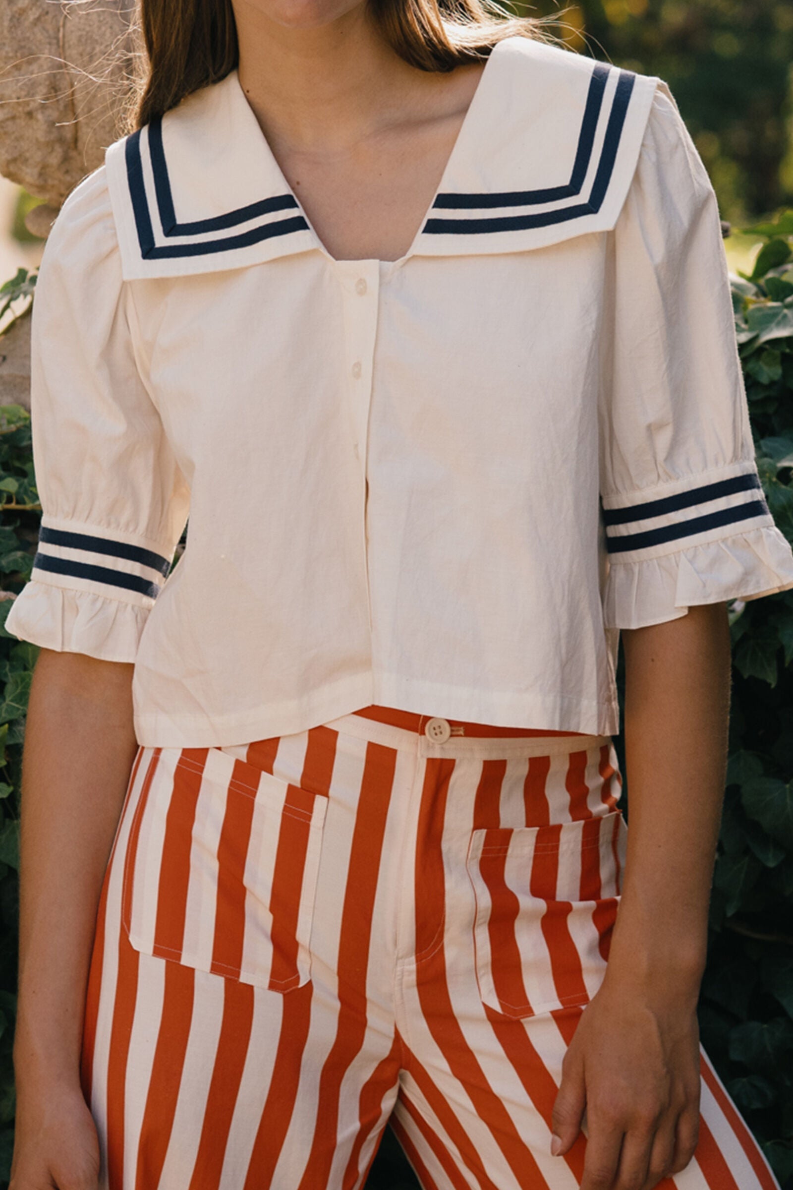 STRIPED POCKETS PANTS