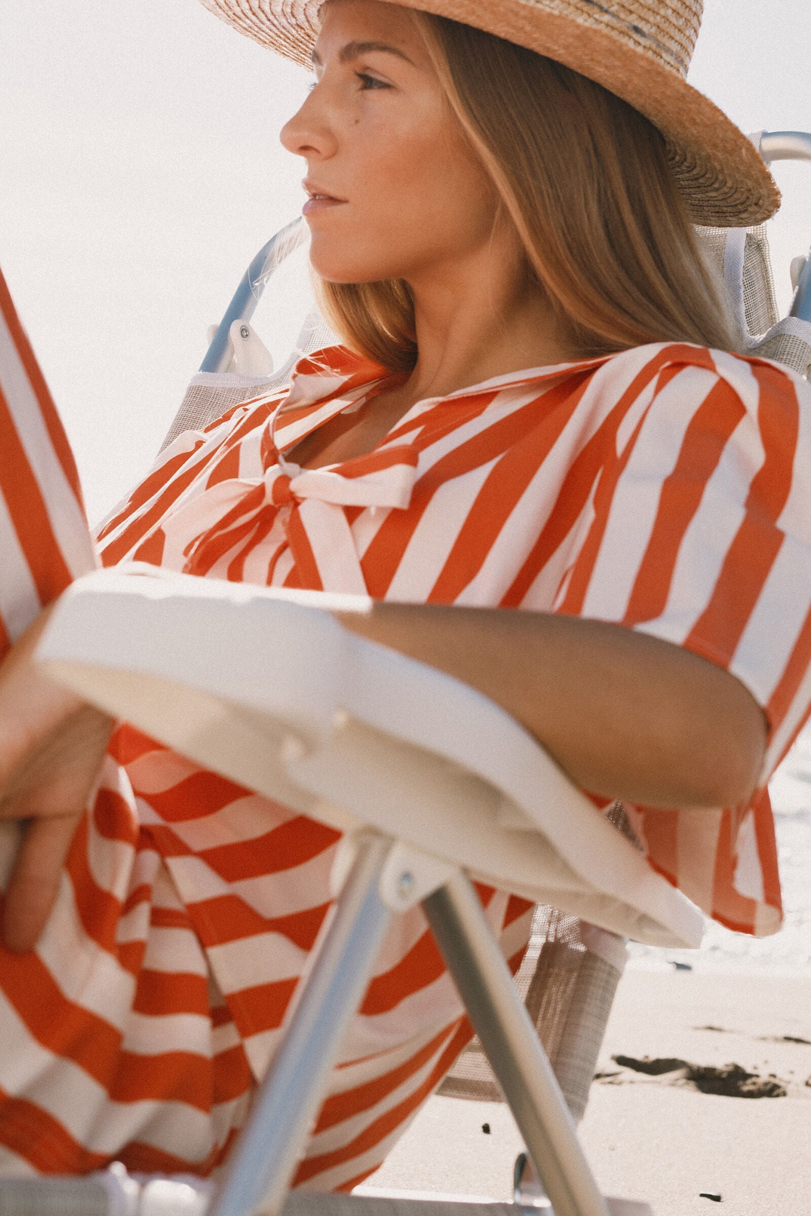 STRIPED SAILOR NECK BLOUSE