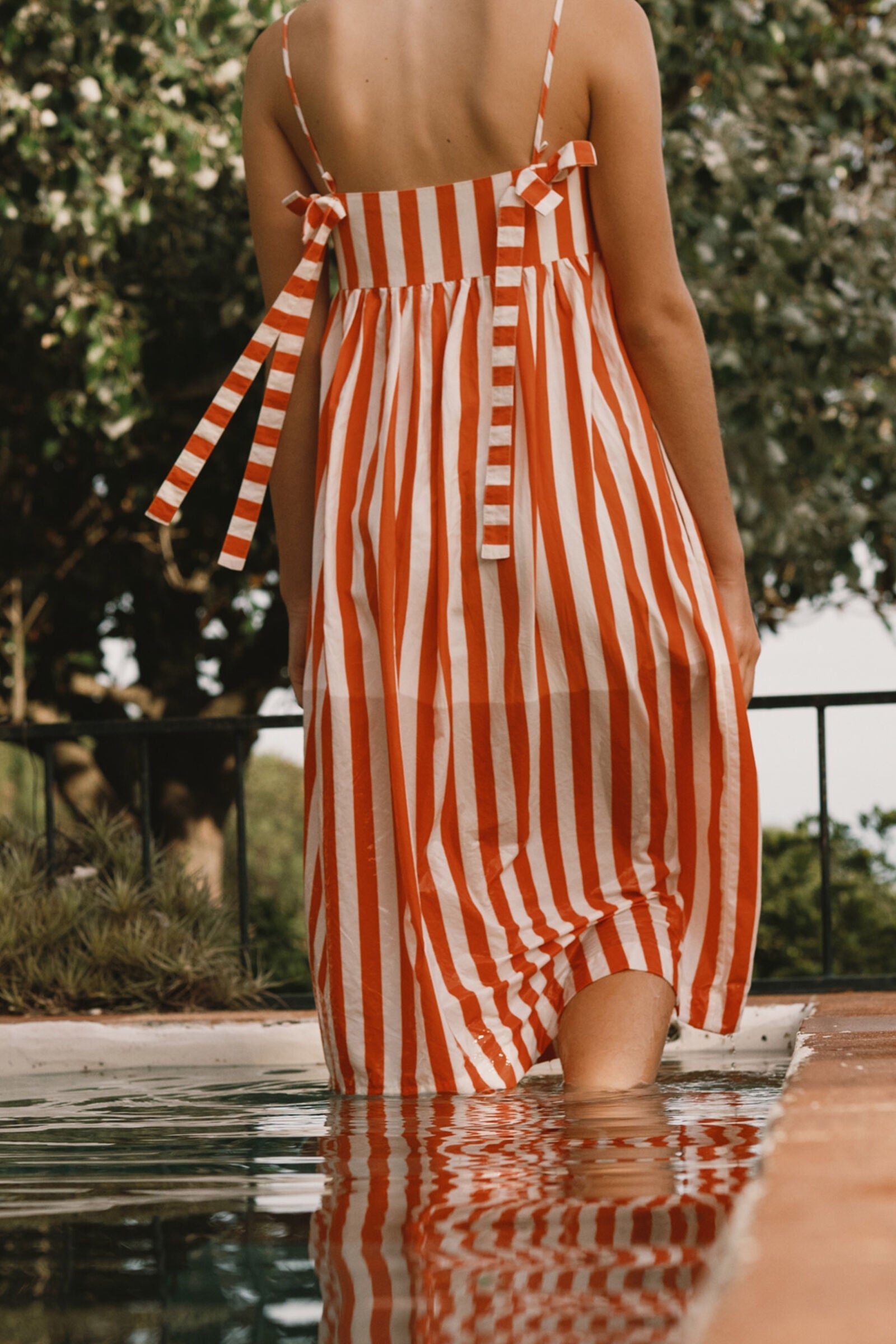 STRIPED BOWS DRESS