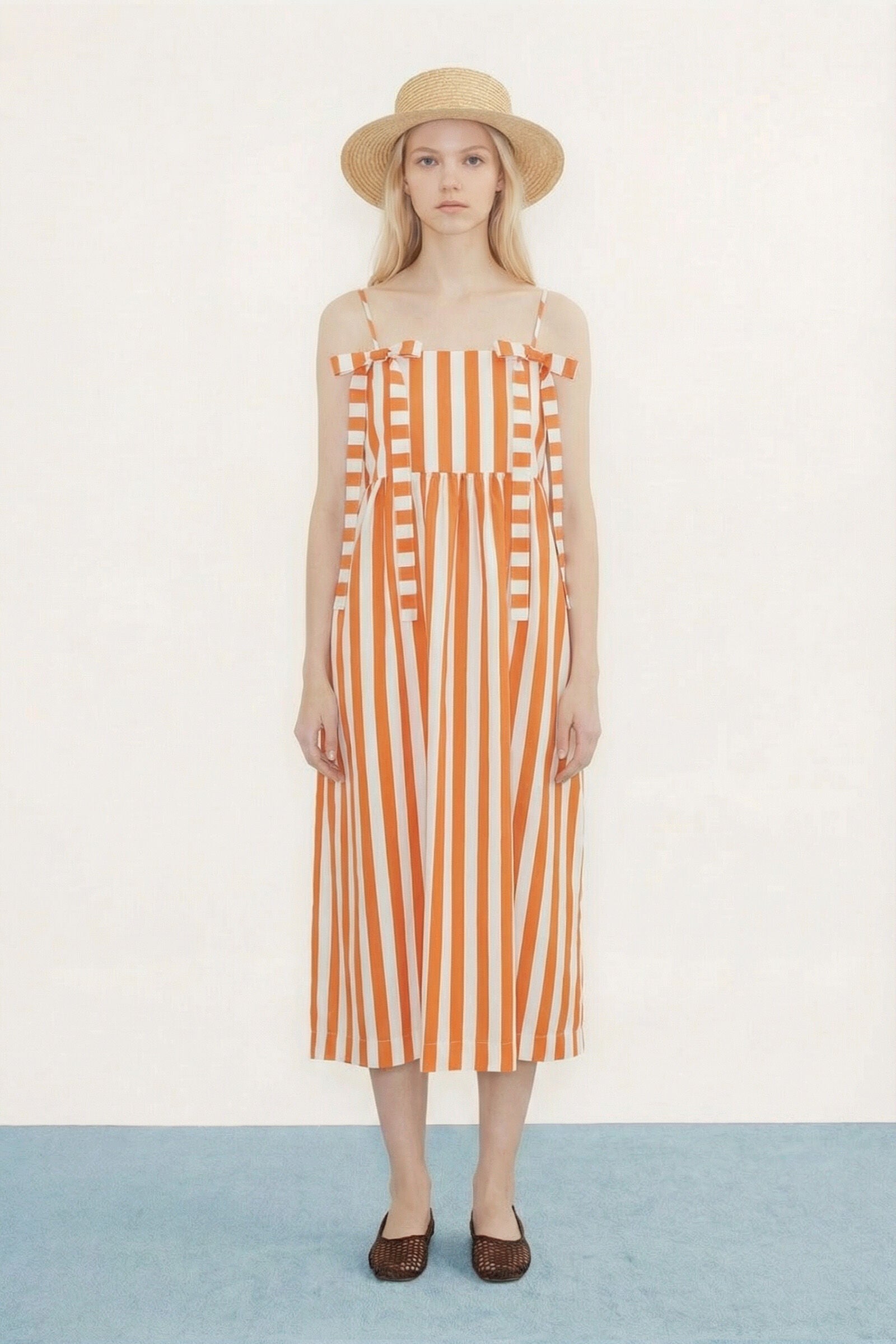 STRIPED BOWS DRESS