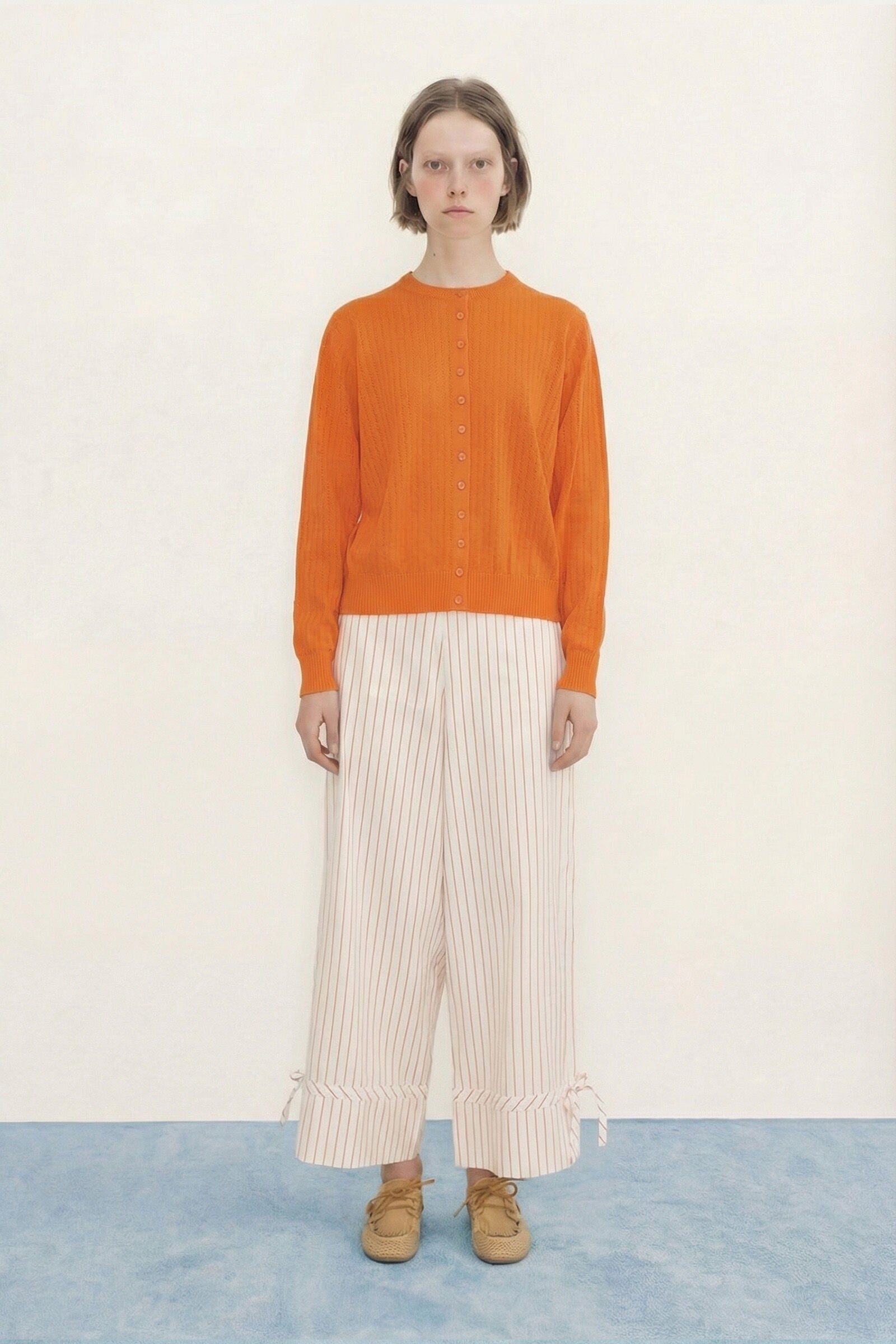 THIN STRIPES BOW PANTS