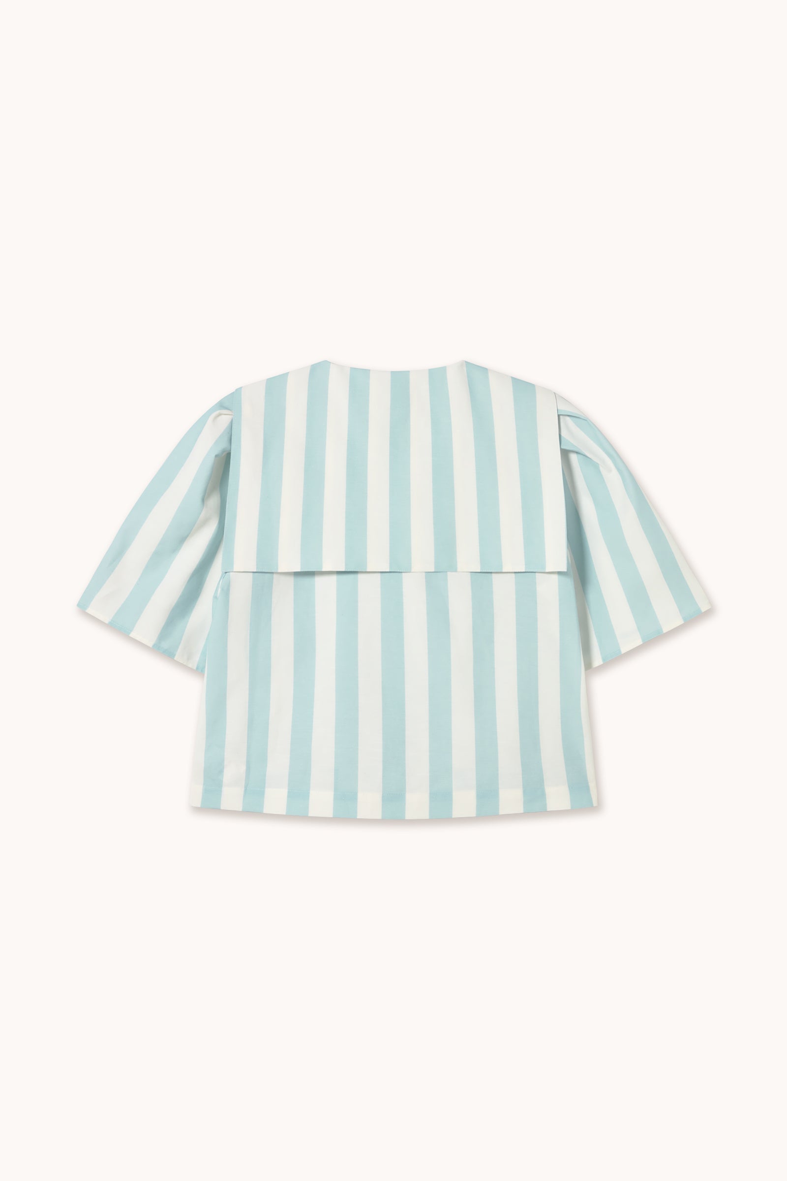 WIDE STRIPES SAILOR NECK BLOUSE