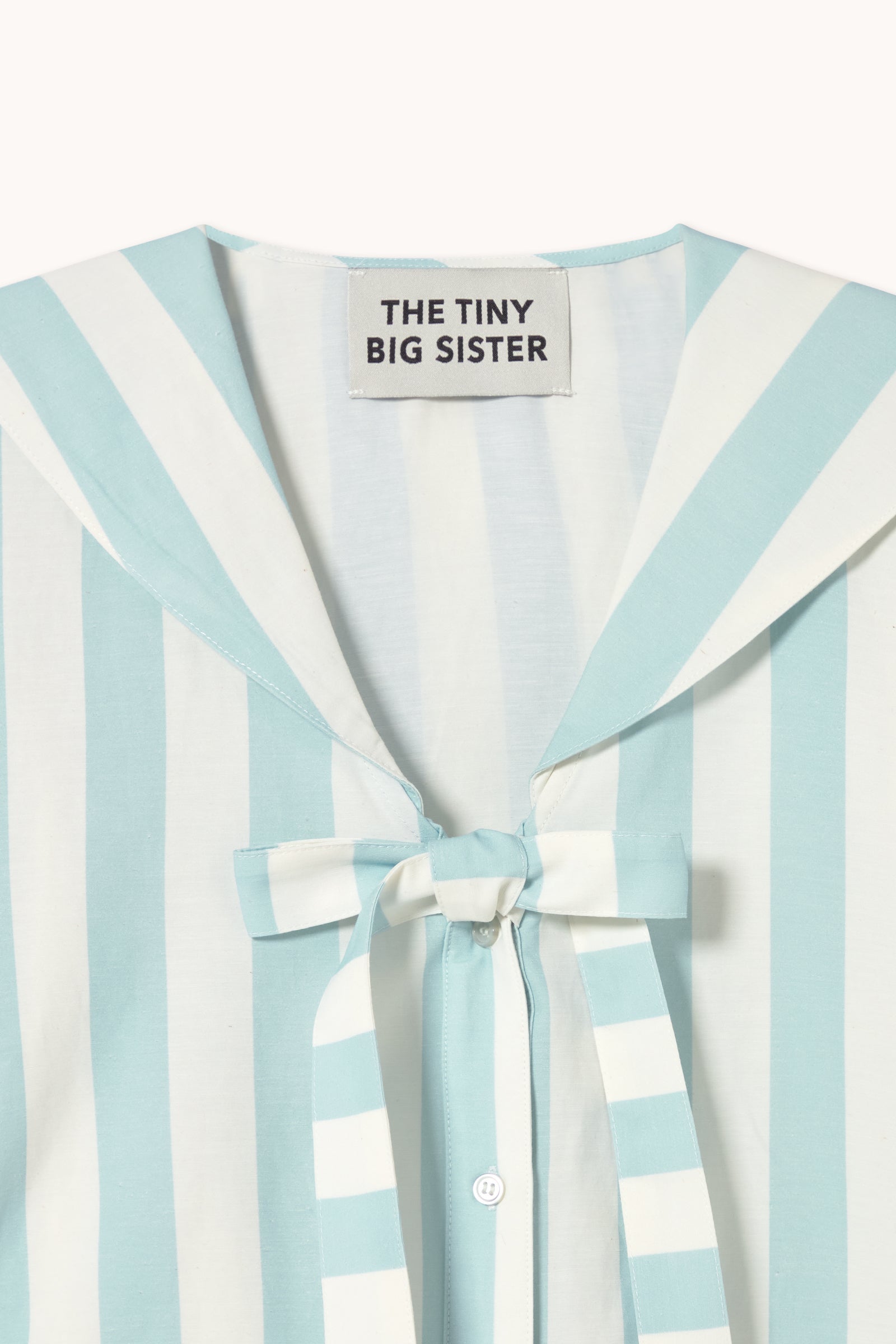 WIDE STRIPES SAILOR NECK BLOUSE