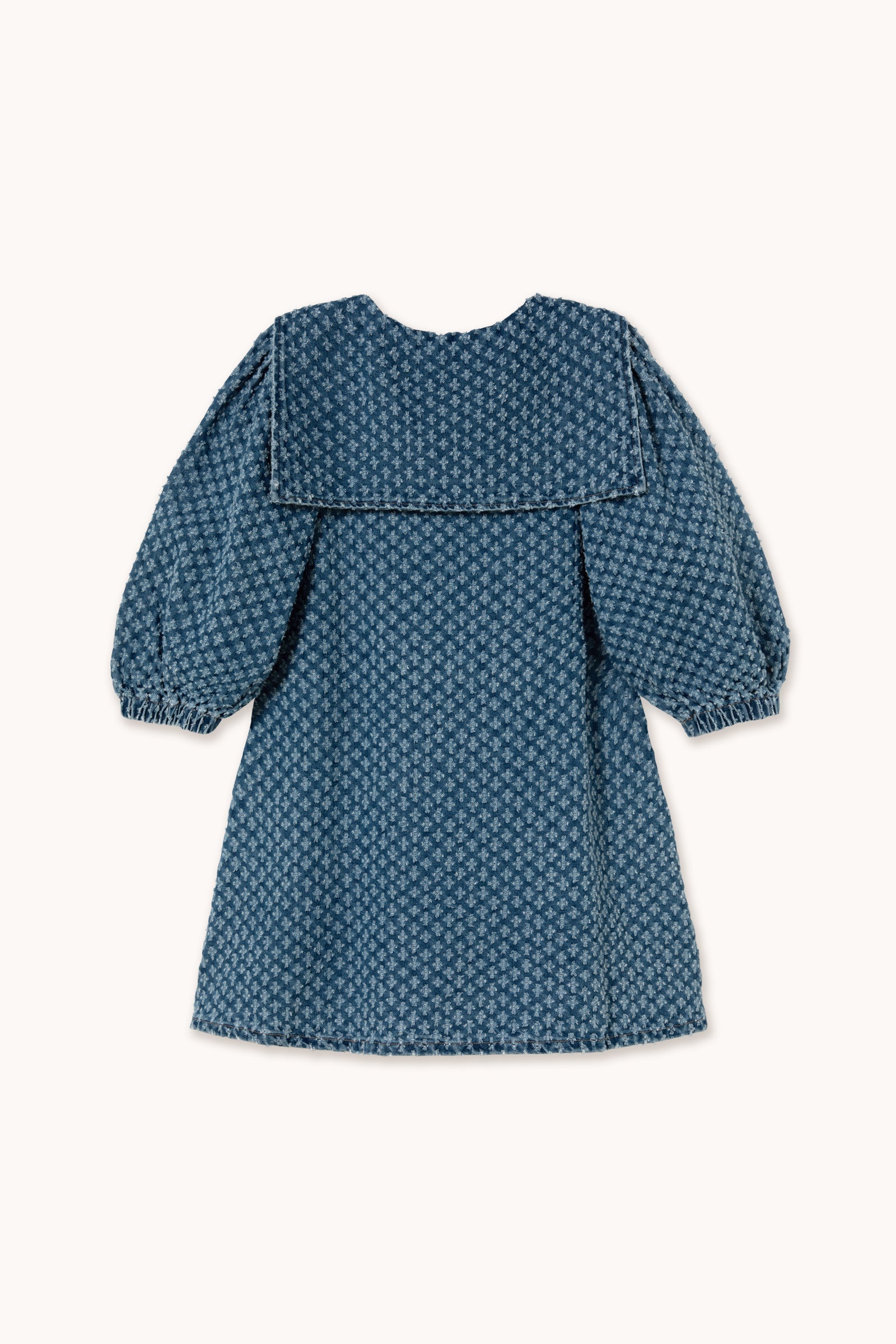 PUFF SLEEVES DENIM DRESS
