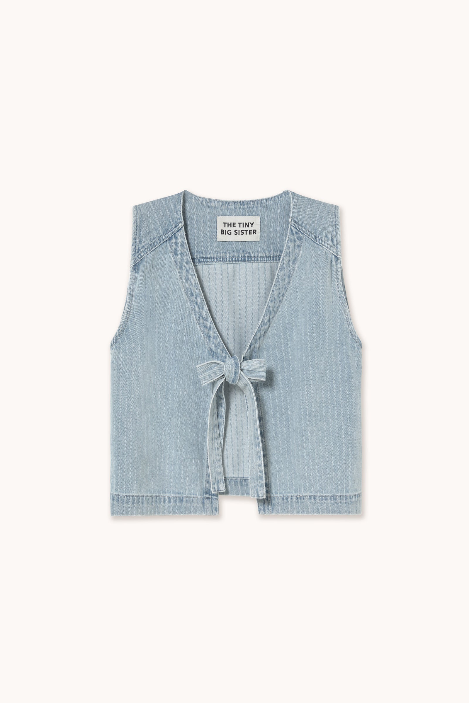 STRIPED DENIM VEST