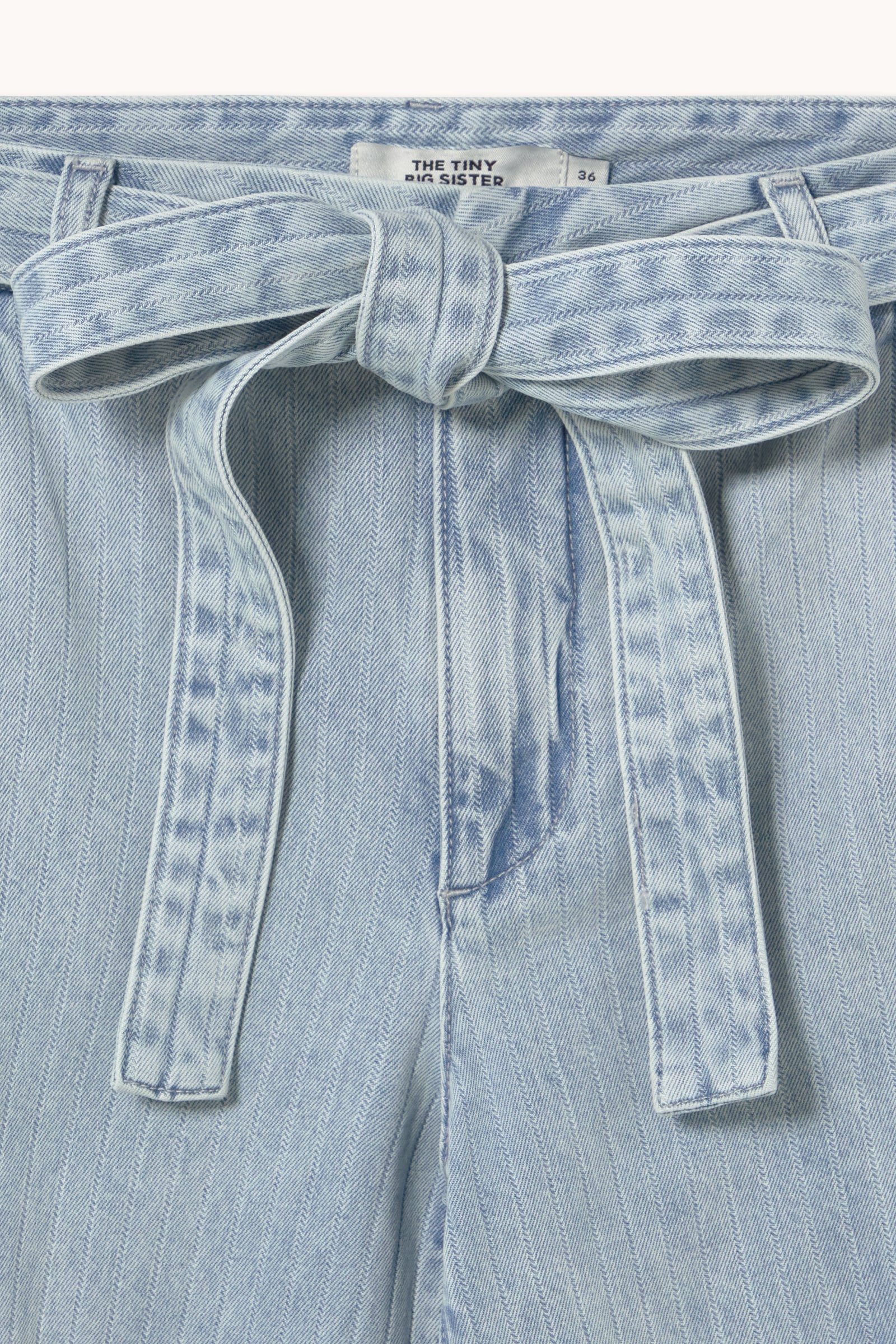 STRIPED DENIM PANTS