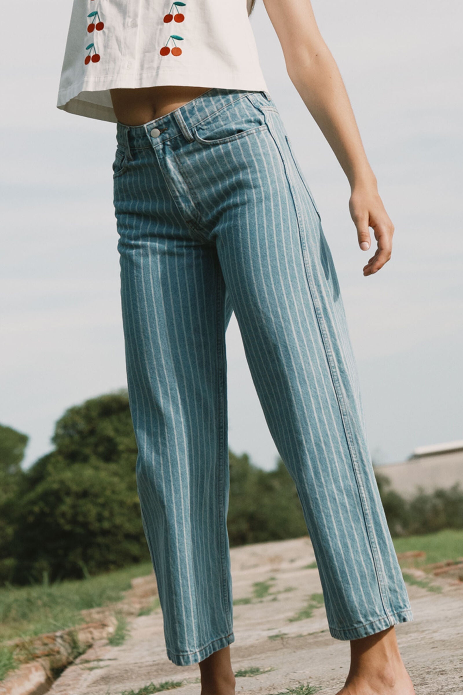 BERTA STRIPED DENIM