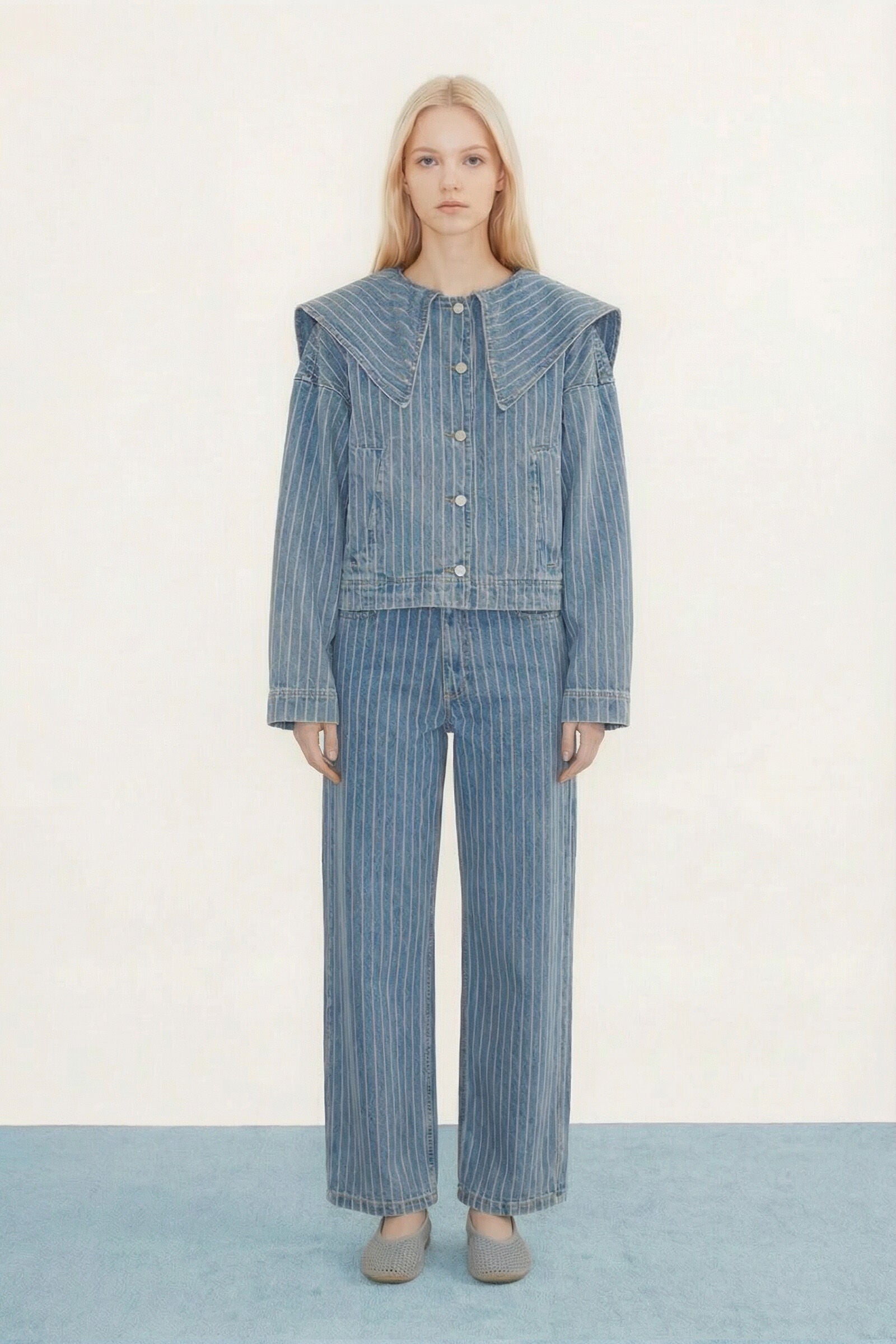 BERTA STRIPED DENIM
