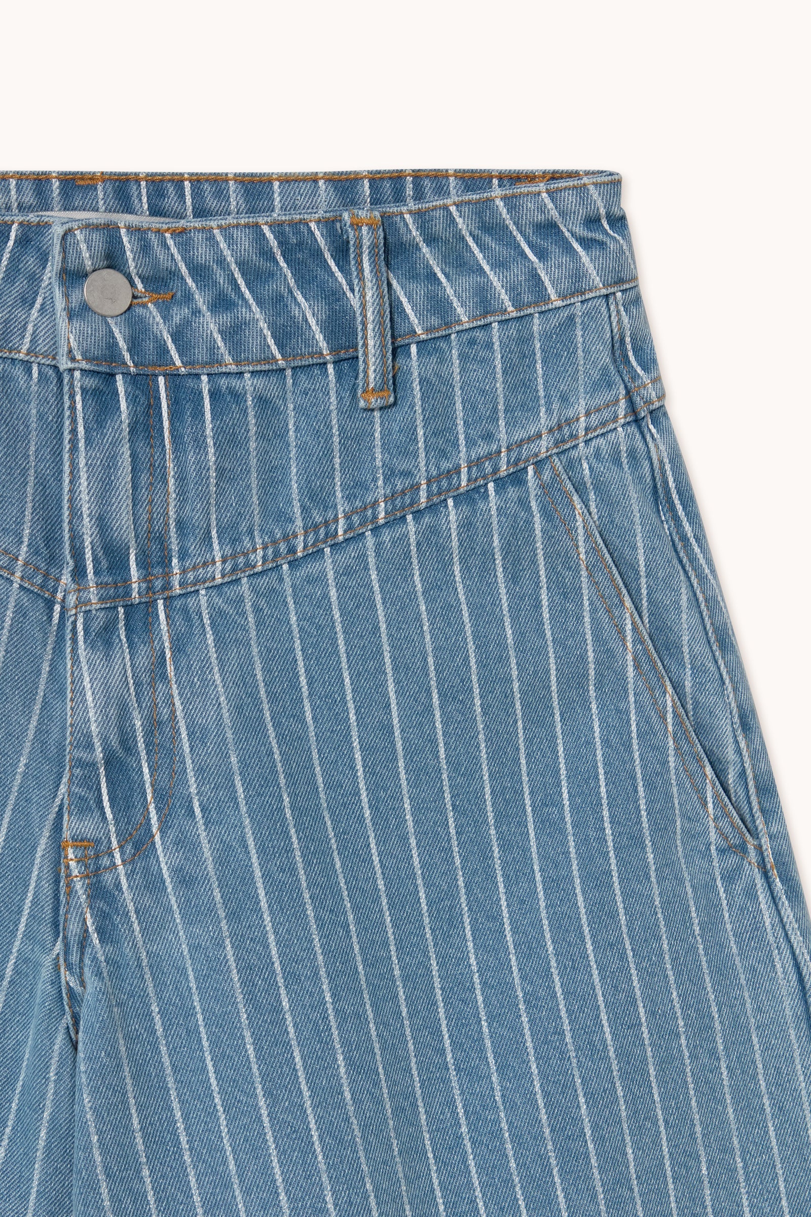 DENIM STRIPED BERMUDA