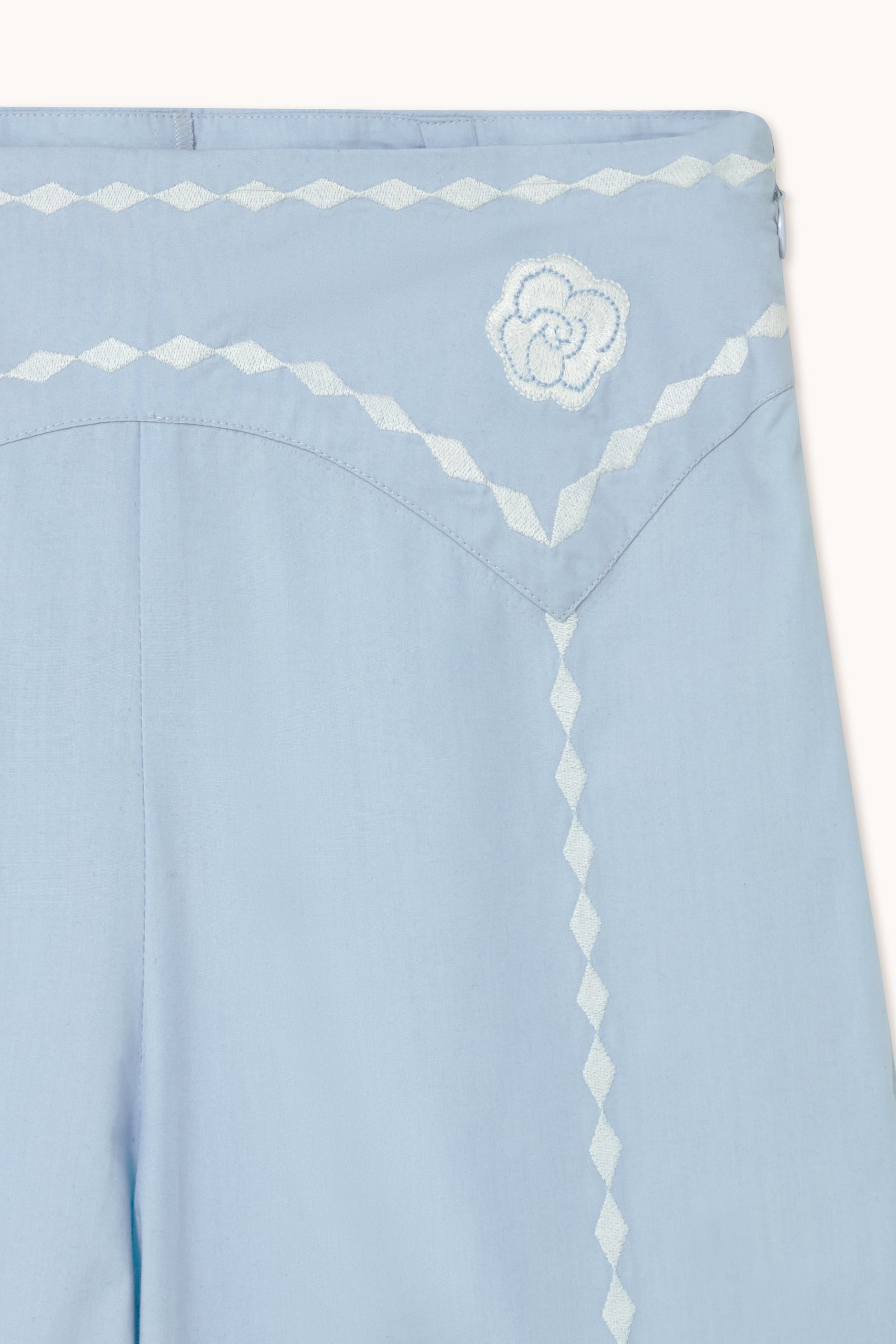EMBROIDERED WIDE PANTS