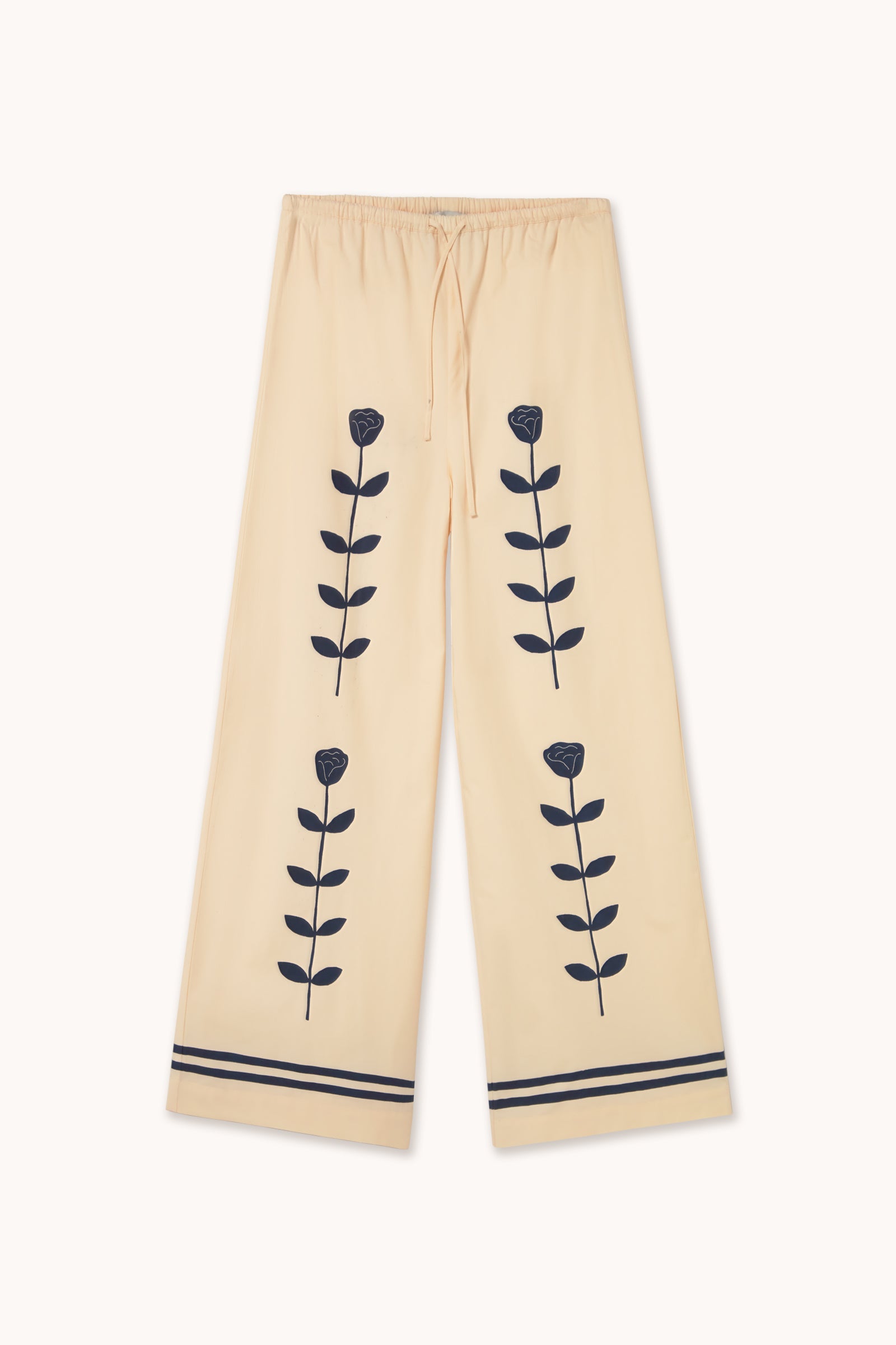 FLOWERS ELASTICATED PANTS