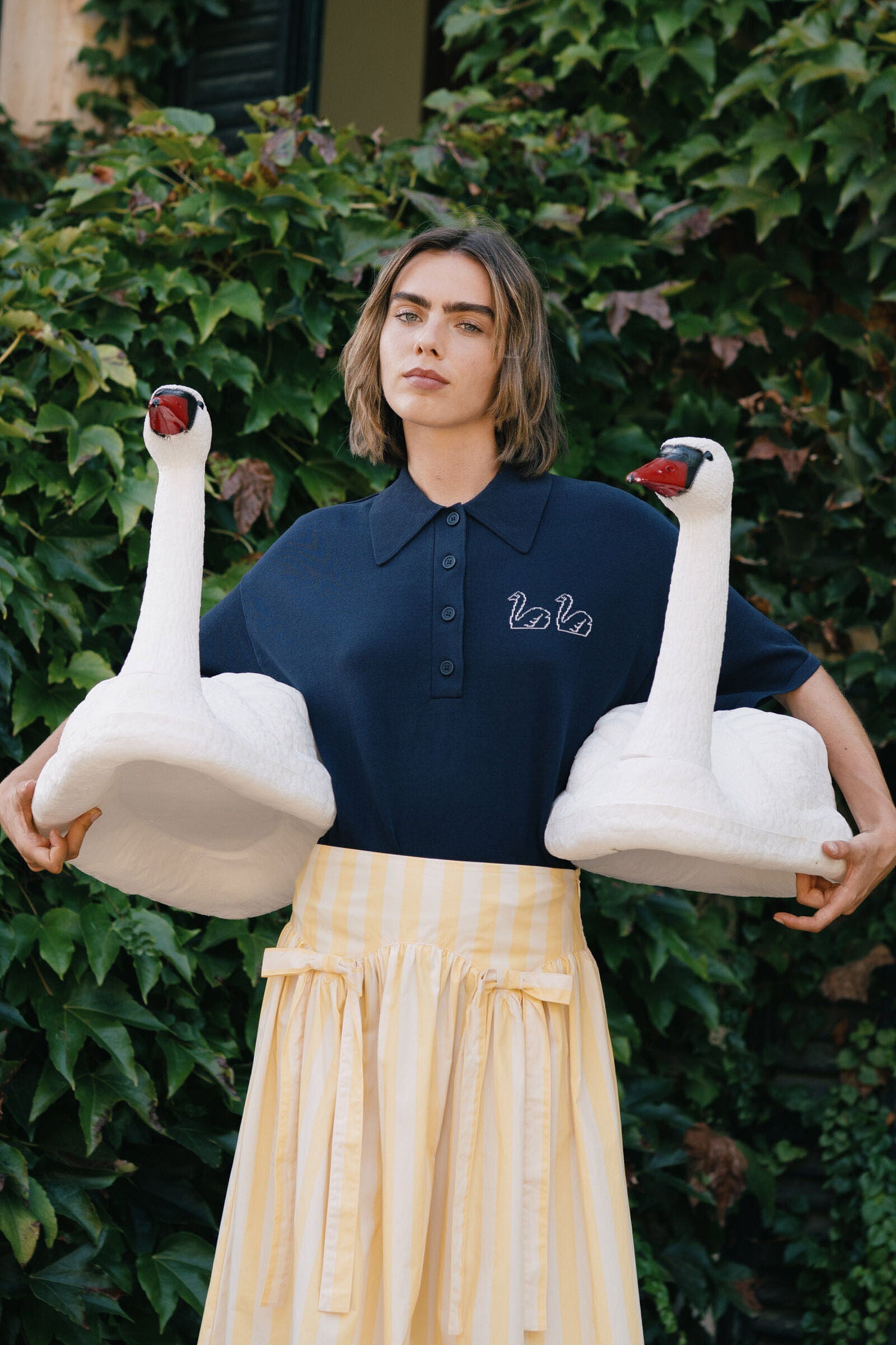 SWANS KNITTED POLO