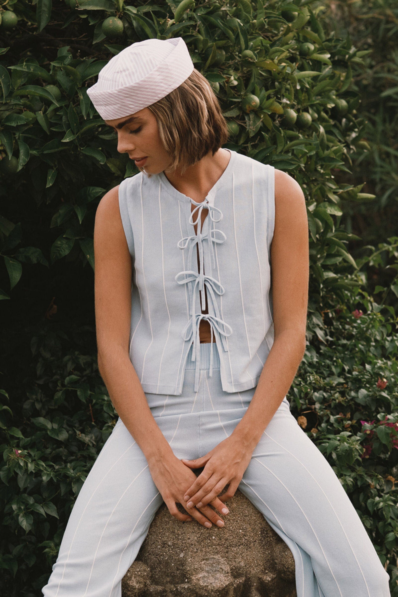 TIE DETAIL VEST