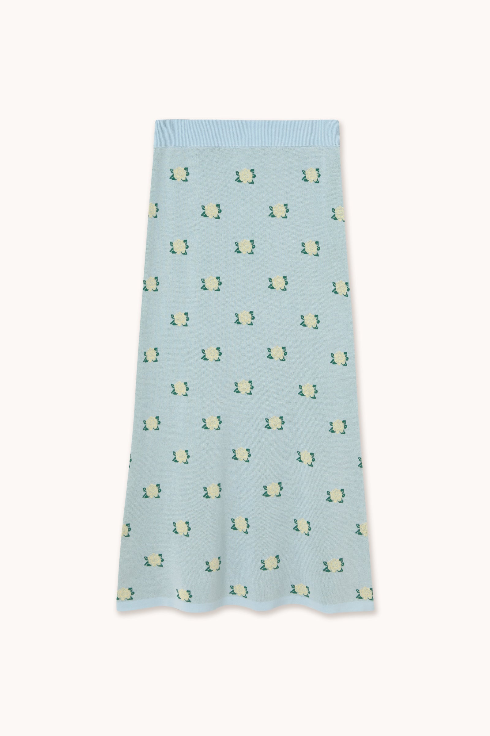 FLOWERS JACQUARD SKIRT