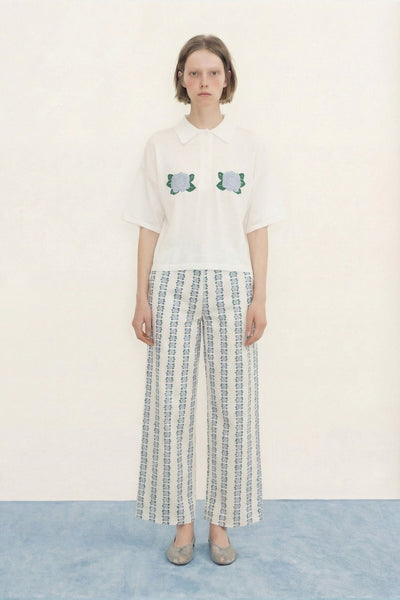 FLOWERS KNITTED POLO