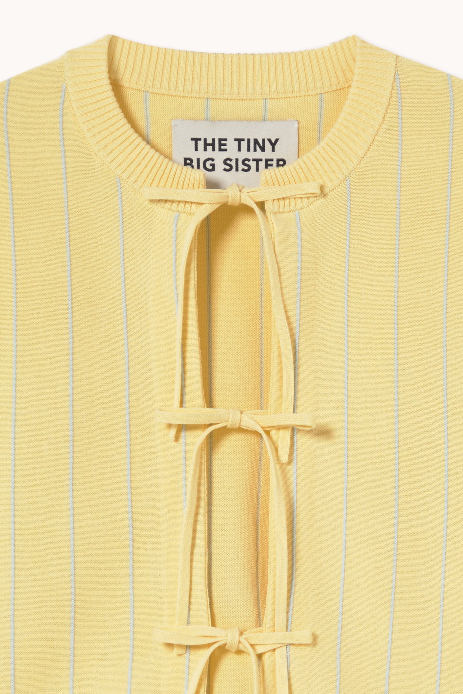 TIE DETAIL STRIPED CARDIGAN