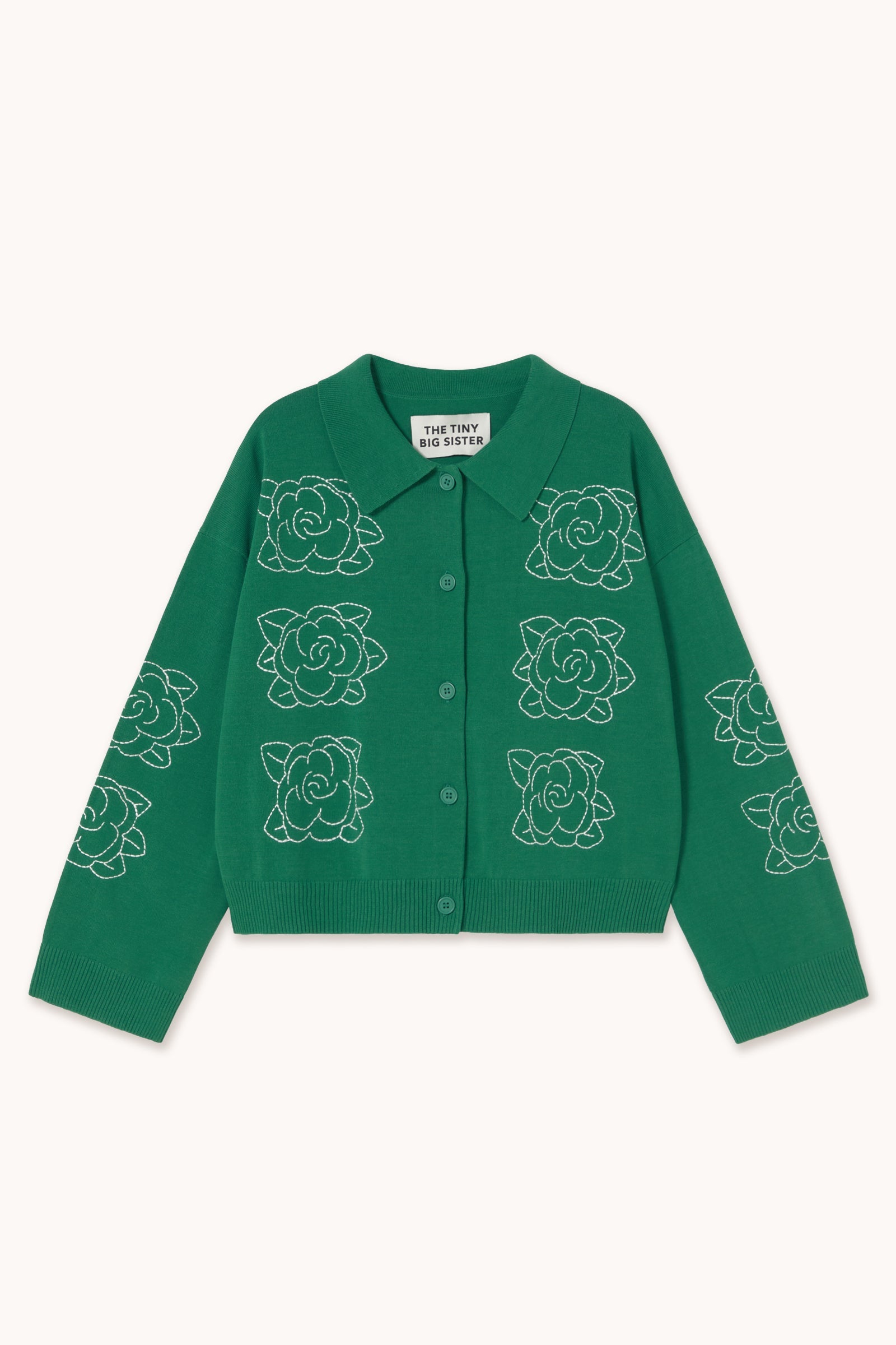FLOWERS EMBROIDERED CARDIGAN