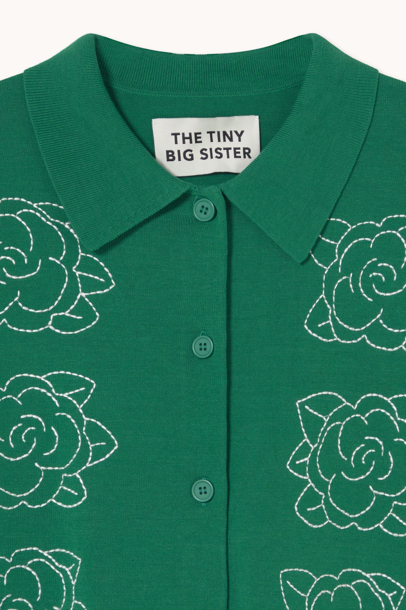 FLOWERS EMBROIDERED CARDIGAN