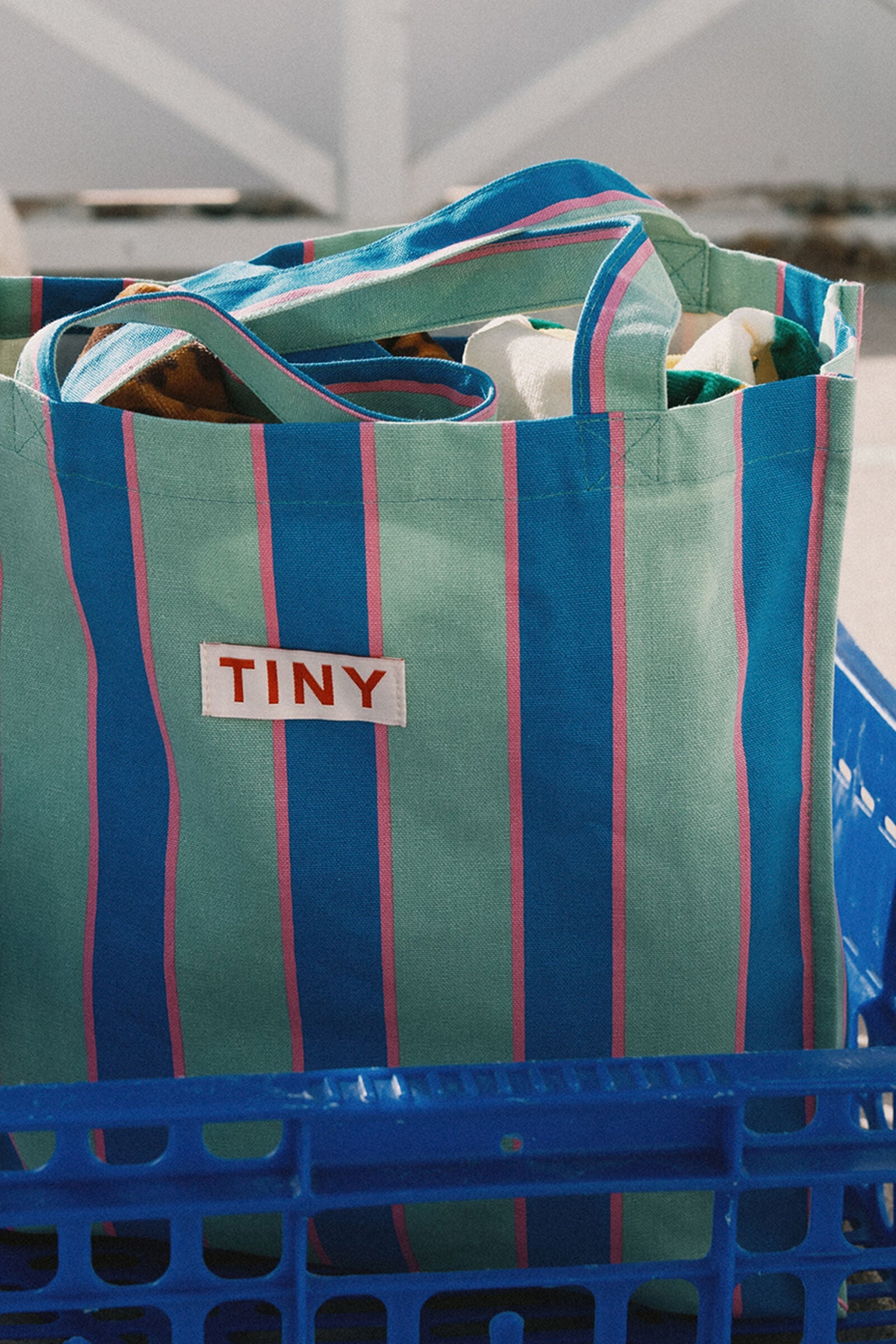 BLUE TINY TOTE BAG