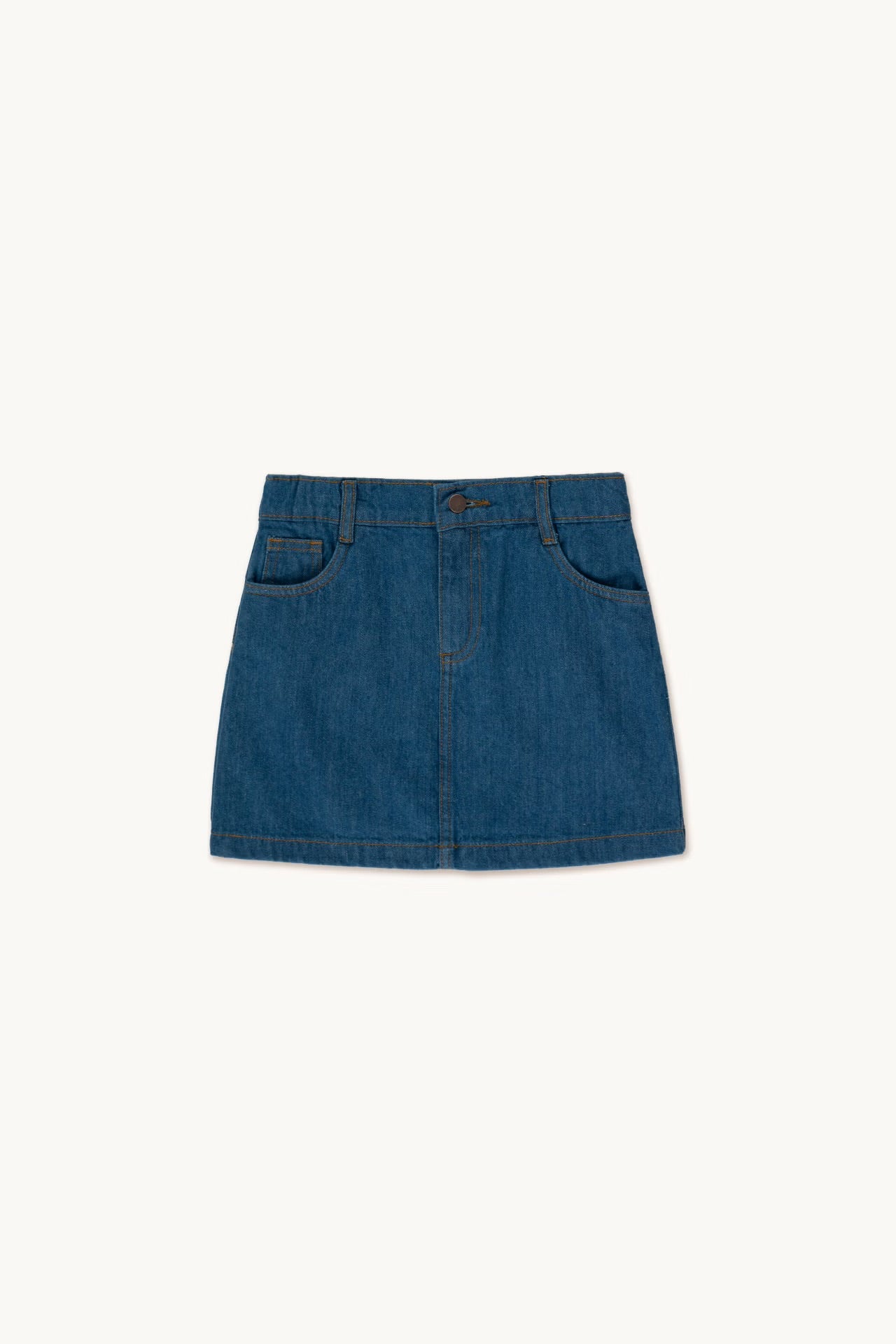 SOLID DENIM SKIRT