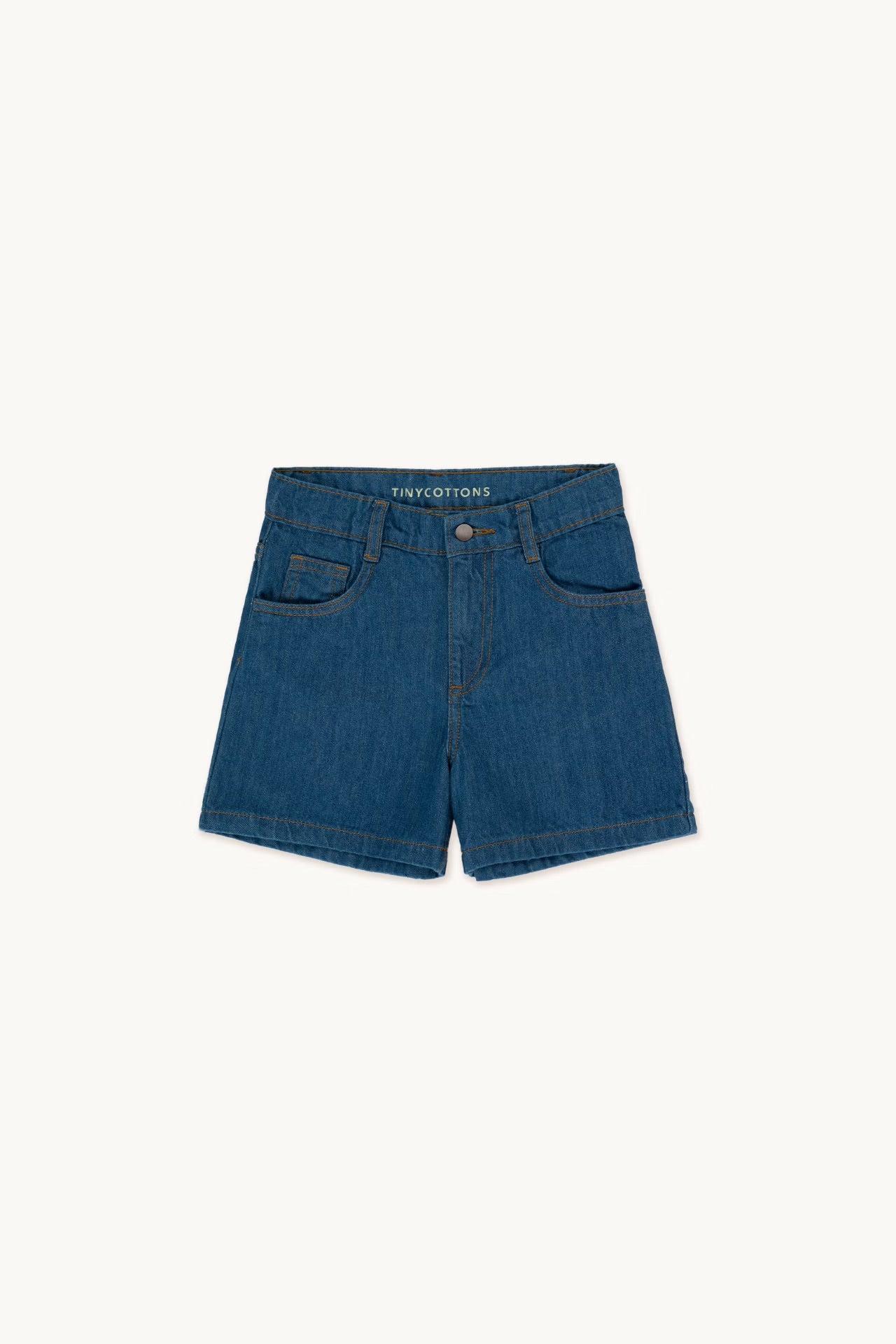 SOLID DENIM LONG SHORT
