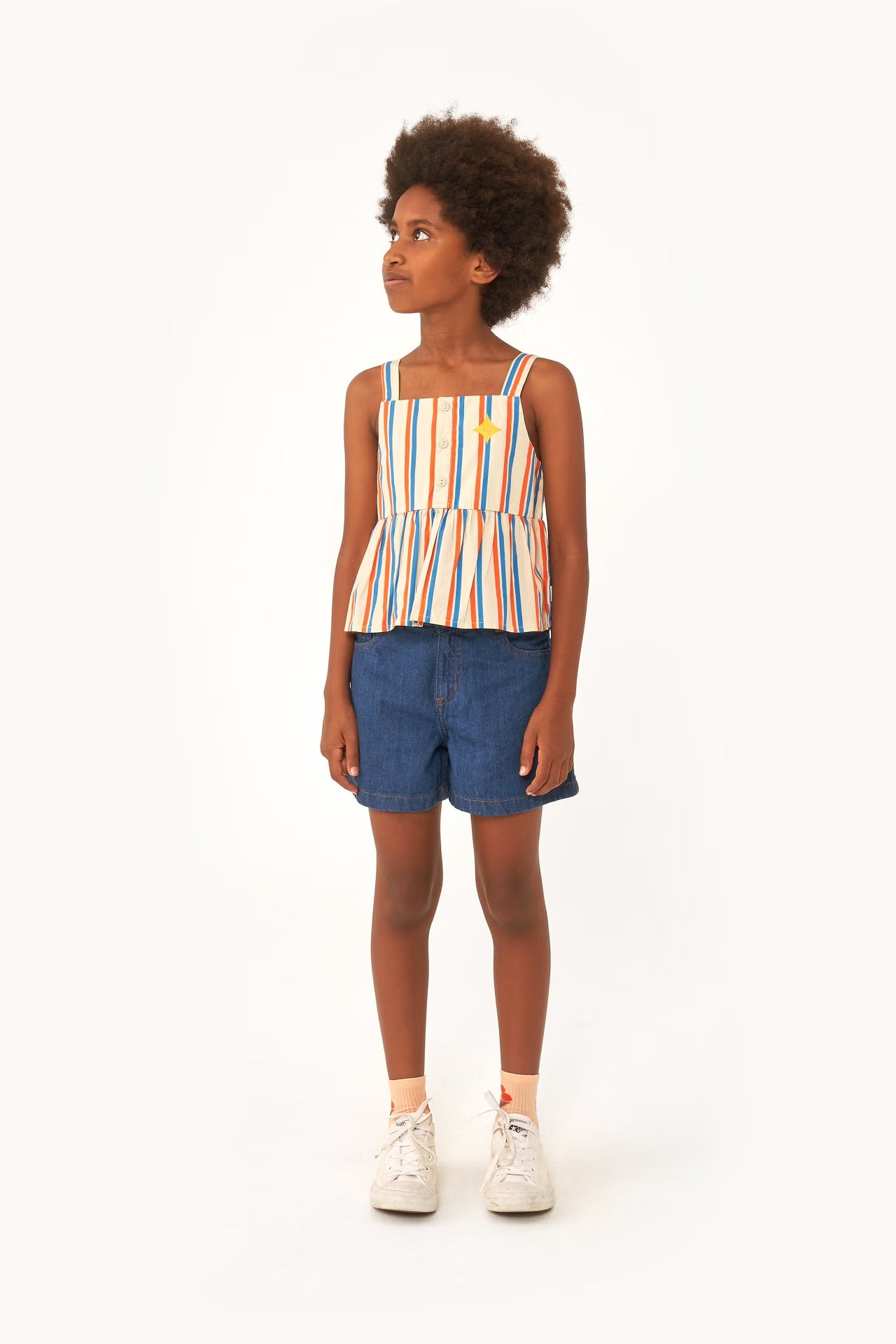SOLID DENIM LONG SHORT